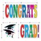 Plas Jumbo Congrats Grad! Graduation Party Yard Sign Set - Multi-Color